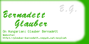 bernadett glauber business card